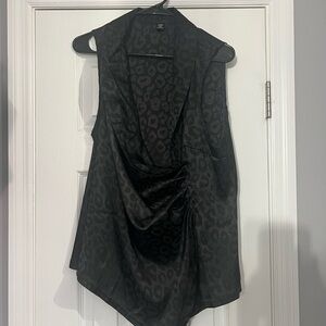 SHEIN Curve Black Textured Top